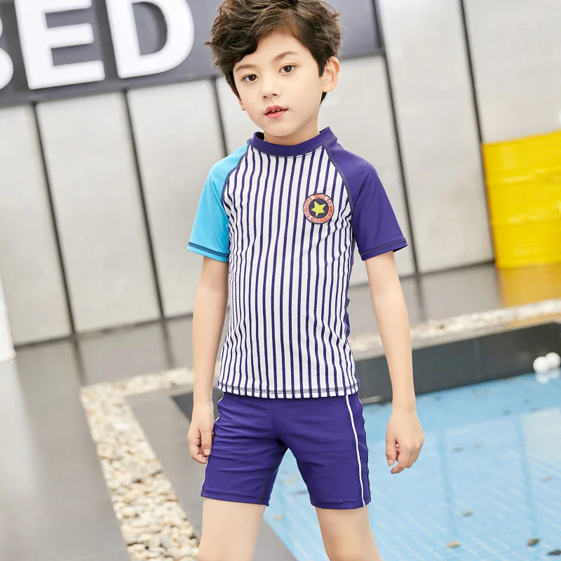 2019 BOY'S Swimsuit Split Type Short-sleeved Top Short Swimming Trunks Set Big Boy Long Sleeve Sun-resistant Quick-Dry
2019 BOY'S Swimsuit Split Type Short-sleeved Top Short Swimming Trunks Set Big Boy Long Sleeve Sun-resistant Quick-Dry