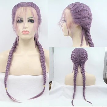 Fashion Purple Blonde Straight Synthetic Front Lace Wig for Woman 26in Free Part Natural Hairline Wigs for Cos Party Daily Wear 
Fashion Purple Blonde Straight Synthetic Front Lace Wig for Woman 26in Free Part Natural Hairline Wigs for Cos Party Daily Wear