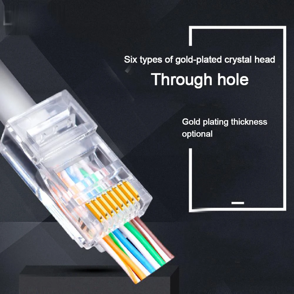 10PC RJ45 Network Modular Plug Cat6 CAT6e Connector utp Unshielded Rj45 | Компьютеры и офис