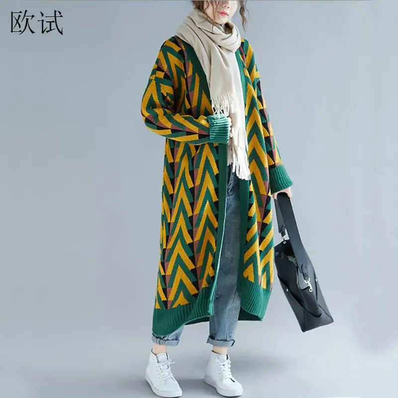 Plus Size Striped Knitted Sweater Cardigan Women Casual Korean Sweaters Ladies Long Cardigans 2019 Autumn Winter Clothes
Plus Size Striped Knitted Sweater Cardigan Women Casual Korean Sweaters Ladies Long Cardigans 2019 Autumn Winter Clothes