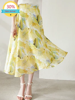 Clothes High Waist Skirt Mid-Length Women Summer 2020 New Style Cotton and Linen Hipster Printed All-match Temperament
Clothes High Waist Skirt Mid-Length Women Summer 2020 New Style Cotton and Linen Hipster Printed All-match Temperament