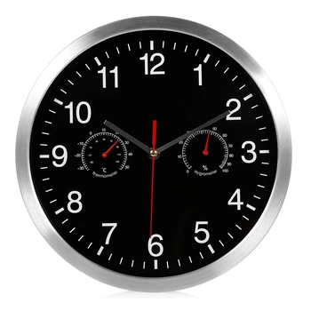 3 in 1 Silent Quartz Wall Clock Quiet Movement Thermometer Hygrometer No-Ticking Home Art Decor Wall Clock
3 in 1 Silent Quartz Wall Clock Quiet Movement Thermometer Hygrometer No-Ticking Home Art Decor Wall Clock