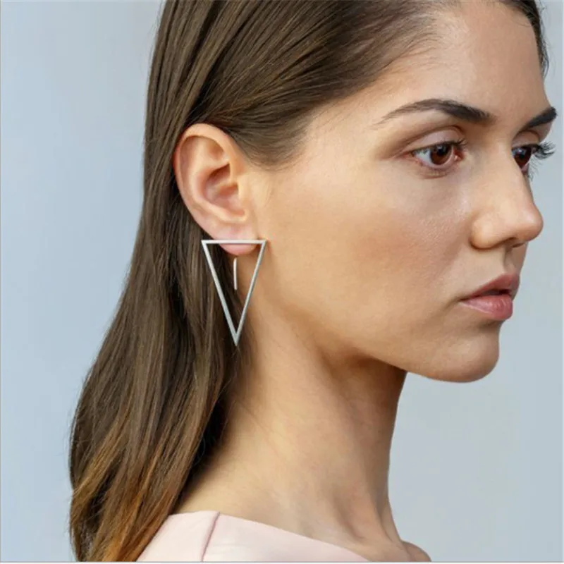Free Shipping Minimalism Geometry Triangle Shape Earrings For Women Gold Silver Color Simple Double Side Earring Jewelry Brinco
Free Shipping Minimalism Geometry Triangle Shape Earrings For Women Gold Silver Color Simple Double Side Earring Jewelry Brinco