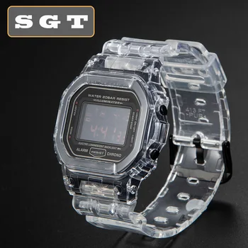 Transparent Silicone For DW5600 DW5610 Watchband Replacement Resin Strap Sports Waterproof Watch Straps Watch Band Bezel
Transparent Silicone For DW5600 DW5610 Watchband Replacement Resin Strap Sports Waterproof Watch Straps Watch Band Bezel