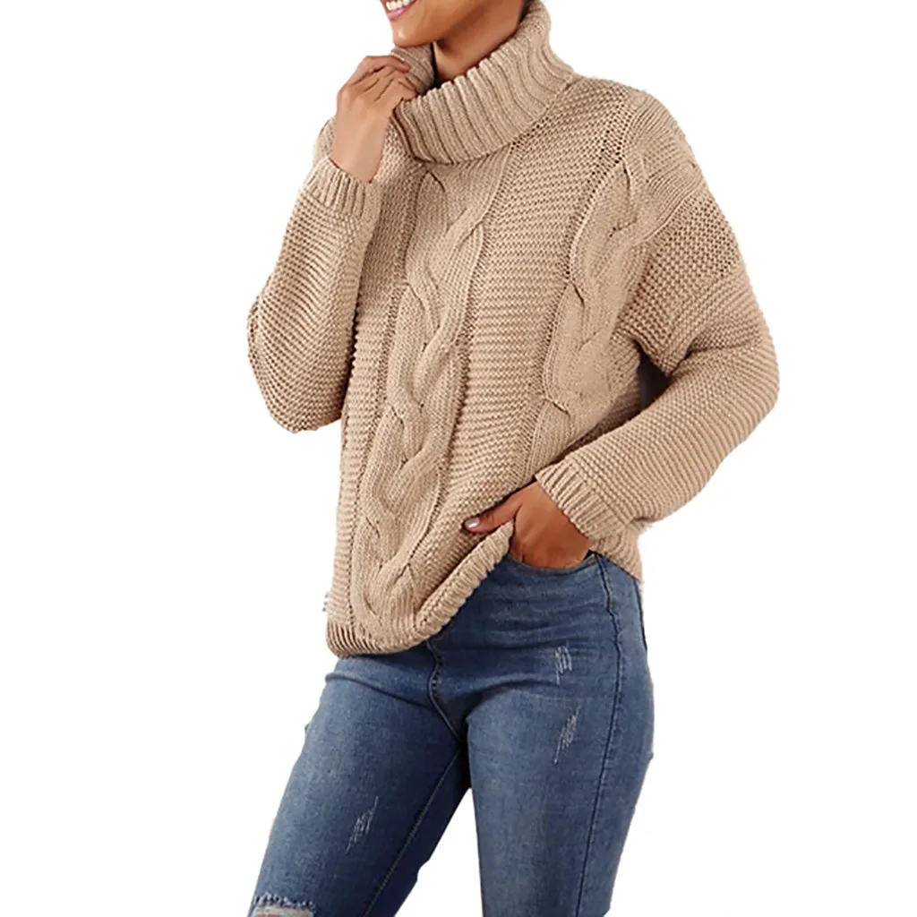Winter Women's turtleneck sweaters Fashion Pure Color Leisure Top Long Sleeve Sweater High Collar sweater chompas para mujer
Winter Women's turtleneck sweaters Fashion Pure Color Leisure Top Long Sleeve Sweater High Collar sweater chompas para mujer