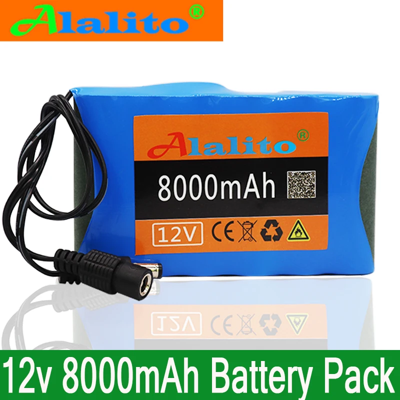 ALalito High Power battery pack 8Ah 18650 Rechargeable Lithium Ion battery pack capacity DC 12.6V 8000mAh CCTV Cam Monitor
ALalito High Power battery pack 8Ah 18650 Rechargeable Lithium Ion battery pack capacity DC 12.6V 8000mAh CCTV Cam Monitor