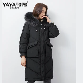YAYA Winter Down Jacket Warm Women's Coats Thick Student Coat Real Fur Collar Hooded Jacket Long Green Down Jacket
YAYA Winter Down Jacket Warm Women's Coats Thick Student Coat Real Fur Collar Hooded Jacket Long Green Down Jacket