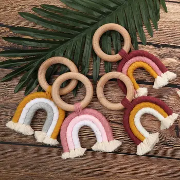 Baby Teething Ring Rainbow Wooden Boho Baby Teether Stroller Toys Shower Gift Baby Teething Ring
Baby Teething Ring Rainbow Wooden Boho Baby Teether Stroller Toys Shower Gift Baby Teething Ring