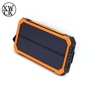 Solar Power Bank 20000mah 2 USB External Battery LED outdoor Portable Powerbank Mobile Phone Solar Charger for smart phone 
Solar Power Bank 20000mah 2 USB External Battery LED outdoor Portable Powerbank Mobile Phone Solar Charger for smart phone
