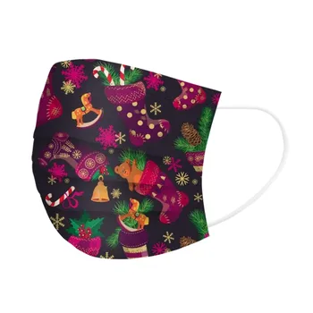 10/50pcs Disposable Protective Mask Adult's 3 Layers Filter Earloop Non Woven Mouth Mask Christmas Print Elastic Breathable Mask
10/50pcs Disposable Protective Mask Adult's 3 Layers Filter Earloop Non Woven Mouth Mask Christmas Print Elastic Breathable Mask