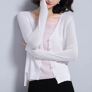 New solid color casual long-sleeved knitted button cardigan women gray 
New solid color casual long-sleeved knitted button cardigan women gray