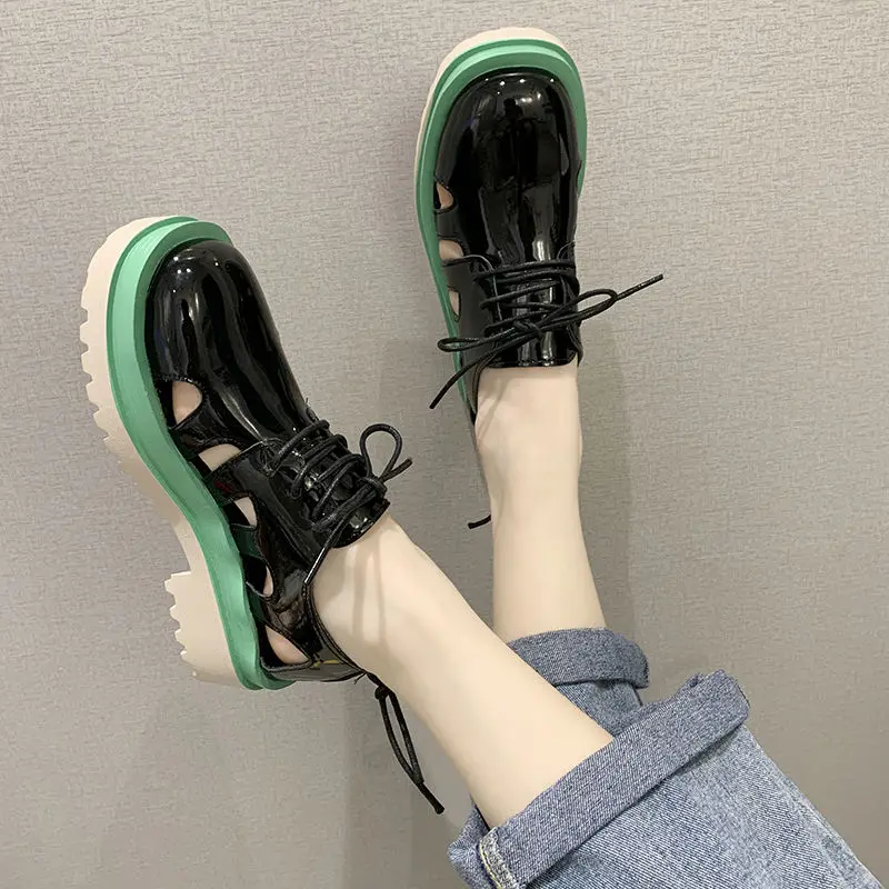 Women's Sandals 2020 Fashion Women's Thick Heel Leather Sneakers Summer Lolita retro Mary Jane Hollow Roman Sandals Black Yellow
Women's Sandals 2020 Fashion Women's Thick Heel Leather Sneakers Summer Lolita retro Mary Jane Hollow Roman Sandals Black Yellow
