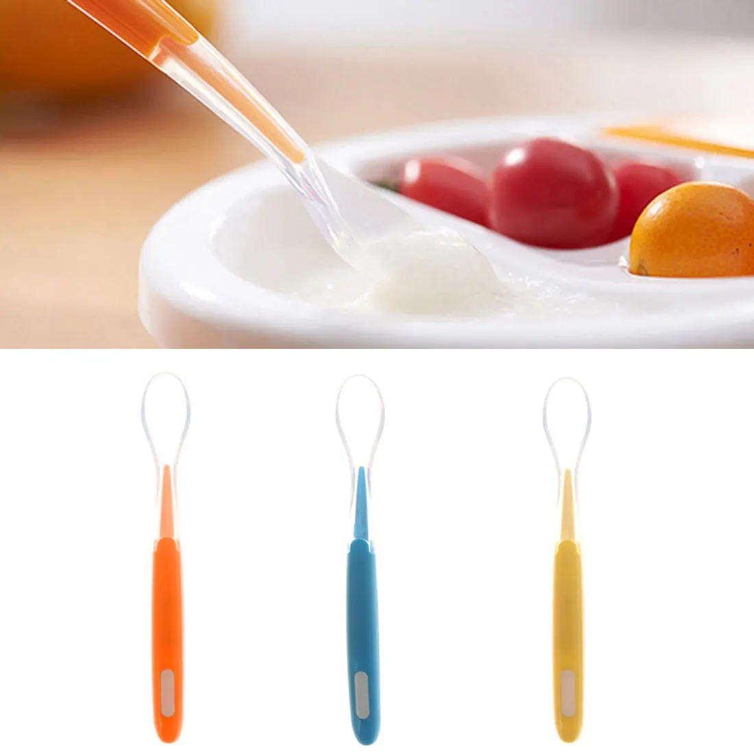 Eco-friendly Silicon Material Spoon For Kitchen Soft Tableware Baby Feeding Portable Practical Non-toxic Durable
Eco-friendly Silicon Material Spoon For Kitchen Soft Tableware Baby Feeding Portable Practical Non-toxic Durable