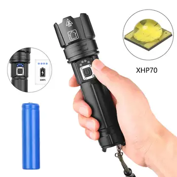 Aluminum Alloy XHP70 Powerful Led Flashlight USB Charging With Charging Display фонарик #4C26
Aluminum Alloy XHP70 Powerful Led Flashlight USB Charging With Charging Display фонарик #4C26