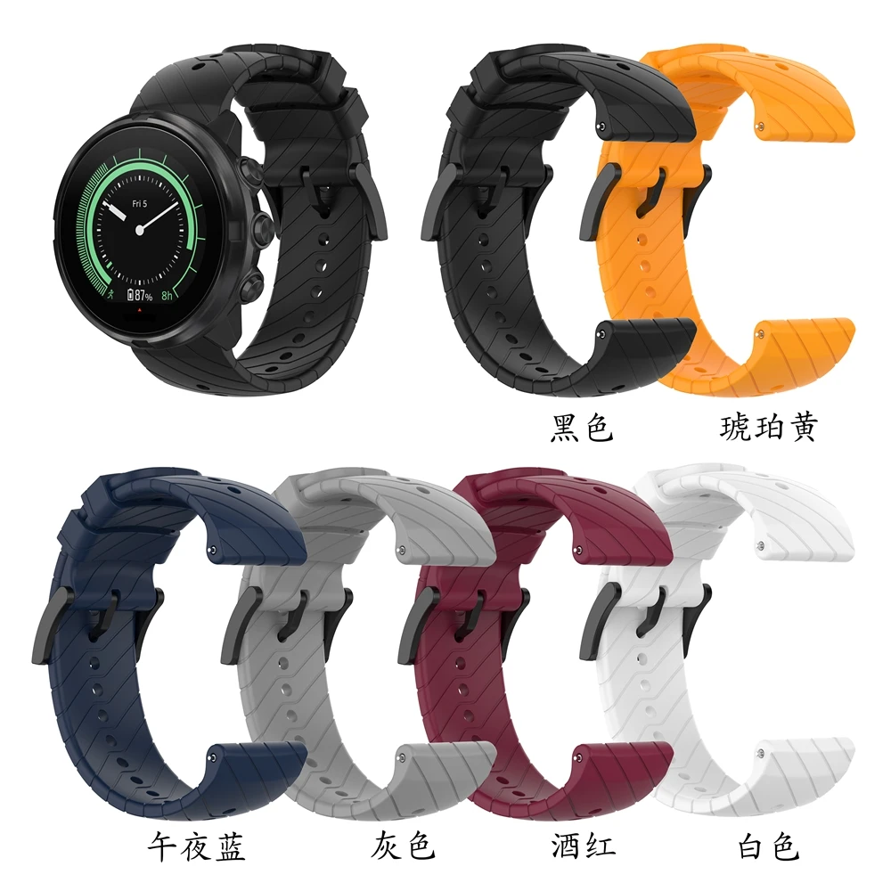 For Suunto Spartan Sport/Sport Wrist Hr/Suunto 9/Suunto 9 Baro/Suunto D5 Strap 24mm Silicone Watchbands Replacement Bracelet
For Suunto Spartan Sport/Sport Wrist Hr/Suunto 9/Suunto 9 Baro/Suunto D5 Strap 24mm Silicone Watchbands Replacement Bracelet