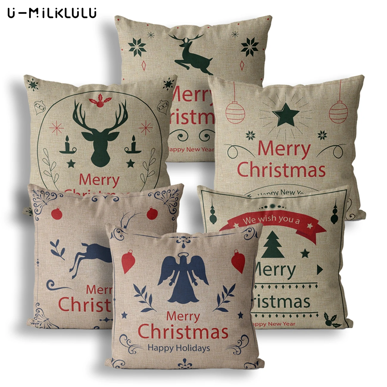 Christmas Decorations for Home Throw Pillows 45X45 40*40 Letter Pillow Case Deer Angel Linen Cushion Cover New Year Decoration
Christmas Decorations for Home Throw Pillows 45X45 40*40 Letter Pillow Case Deer Angel Linen Cushion Cover New Year Decoration