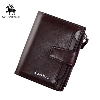 NO.ONEPAUL 2020 new men's short wallet large capacity button zipper wallet oil wax leather soft leather coin purse
NO.ONEPAUL 2020 new men's short wallet large capacity button zipper wallet oil wax leather soft leather coin purse