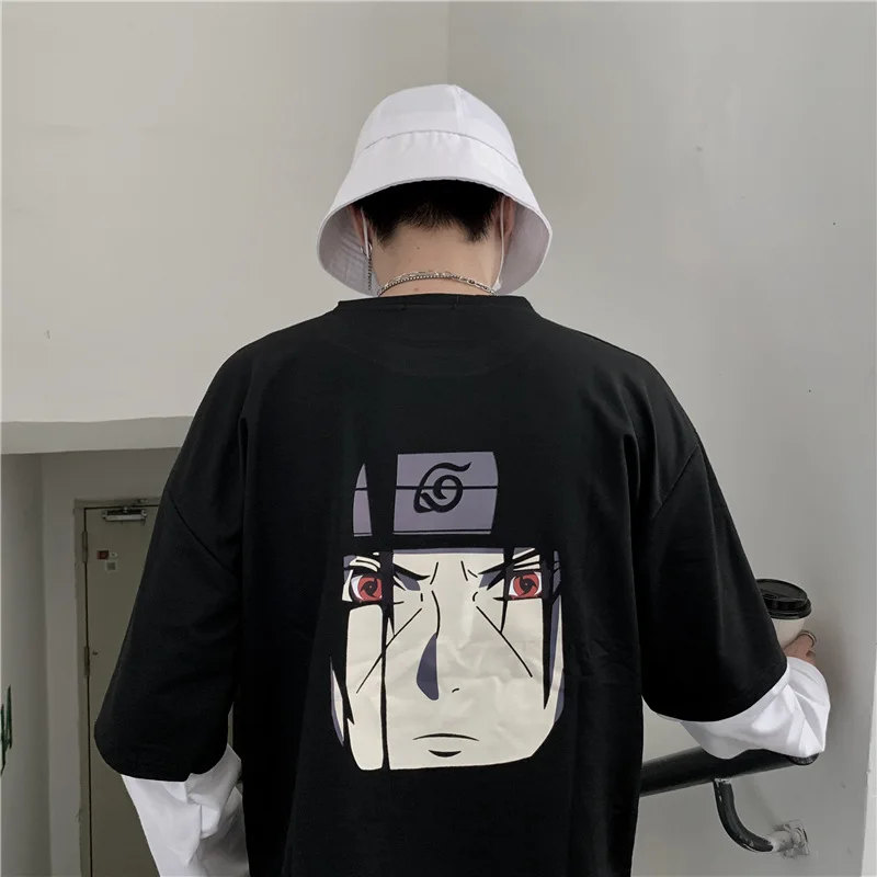 Unisex Couple Shirts Cartoon Image Naruto Itachi Conan Prints Two in one Design Spring Autumn Hip Hop Punk Tee Tops
Unisex Couple Shirts Cartoon Image Naruto Itachi Conan Prints Two in one Design Spring Autumn Hip Hop Punk Tee Tops