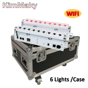 6lights/case wifi 9*18W RGBWA UV 6 IN1 Wireless DMX Wedding Uplights Rechargeable Battery LED wall washer
6lights/case wifi 9*18W RGBWA UV 6 IN1 Wireless DMX Wedding Uplights Rechargeable Battery LED wall washer