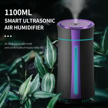 Humidifier Low Noise Atomizing Ultrasonic Classic Cylindrical Timing Function Usb Black Gold Home Car Timing Function 2020