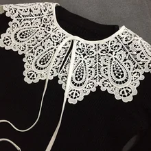 Adjustable Bowknots Fake Collar Jacquard Shawl Women Shoulder Wrap Lace-Up Bowknots Necklace Short Capelet Decorative
Adjustable Bowknots Fake Collar Jacquard Shawl Women Shoulder Wrap Lace-Up Bowknots Necklace Short Capelet Decorative
