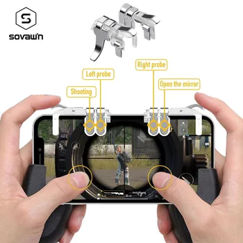 A8 Pubg Controller Mobile Gamepad Android Six Fingers Linkage Metal Triggers L1RI Aim Button For iPhone Pubg Mobile Accessorie
A8 Pubg Controller Mobile Gamepad Android Six Fingers Linkage Metal Triggers L1RI Aim Button For iPhone Pubg Mobile Accessorie