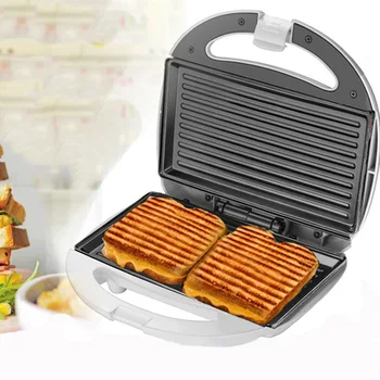 

Household Toaster Sandwich Maker Bread Oven Electric Grill Meat Steak Hamburger Breakfast Machine Frying Pan Barbecue Plate New