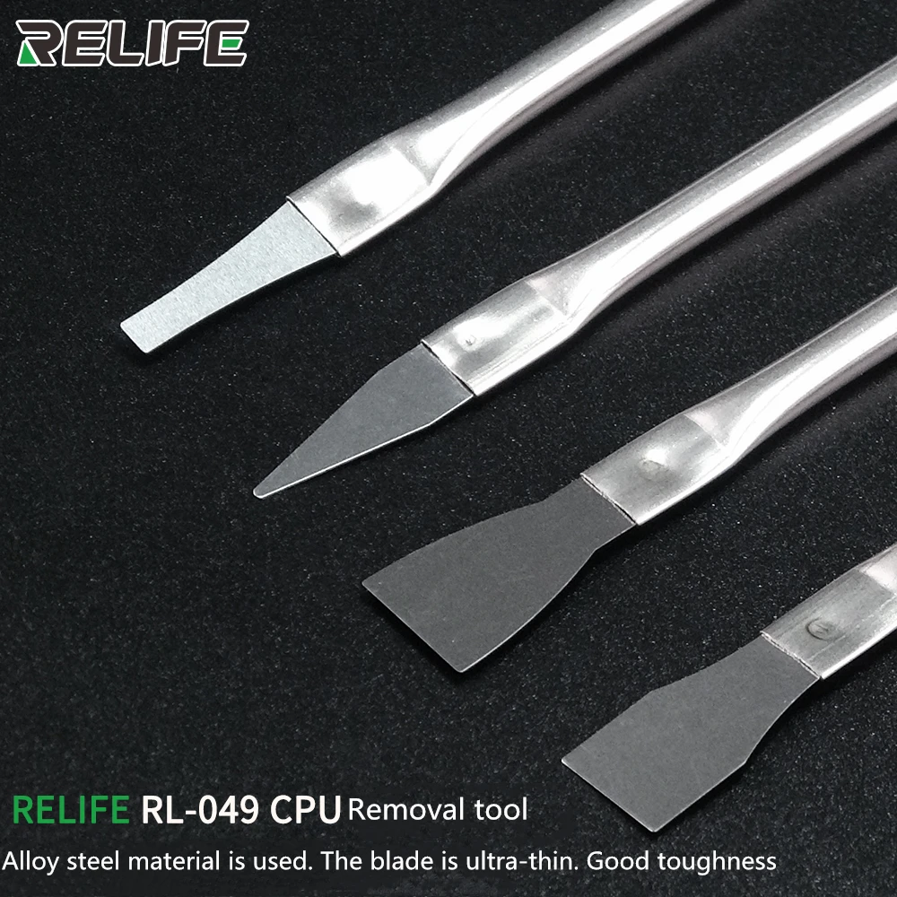 RELIFE RL-049 Glue removing knife CPU Disassembly Separation Glue 4in1 Removal Tool for iPhone iPad Laptop LCD Cpu Clear
RELIFE RL-049 Glue removing knife CPU Disassembly Separation Glue 4in1 Removal Tool for iPhone iPad Laptop LCD Cpu Clear