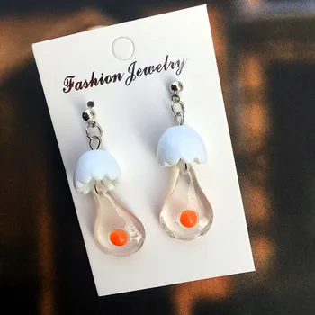 Creative hand made funny simulation egg Earring for women 2020 trendy interesting egg white egg yolk dangle Earring food Earring 
Creative hand made funny simulation egg Earring for women 2020 trendy interesting egg white egg yolk dangle Earring food Earring