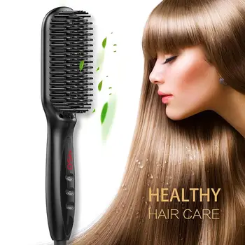 Electric Fast Straight Hair Comb Straightener Ceramic Heated Brush Negative Ion Straight Power Splint Straightening Hairdressing
Electric Fast Straight Hair Comb Straightener Ceramic Heated Brush Negative Ion Straight Power Splint Straightening Hairdressing