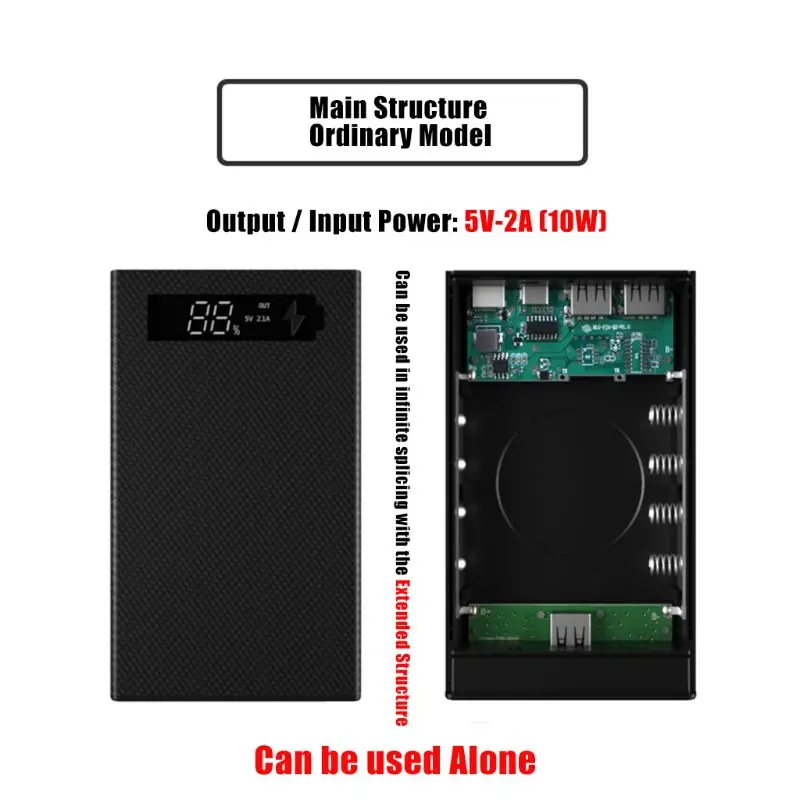 Spliced Combined DIY 18650 Battery Case Wireless Charging Power Bank Shell Portable External Box Powerbank Protector
Spliced Combined DIY 18650 Battery Case Wireless Charging Power Bank Shell Portable External Box Powerbank Protector