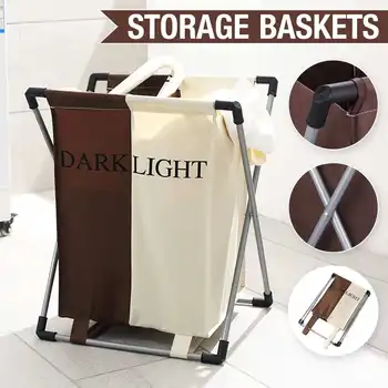 Foldable Dirty Laundry Basket Organizer X-shape Two Grid Home Laundry Hamper Large Clothes Storage Basket for Home Bathroom
Foldable Dirty Laundry Basket Organizer X-shape Two Grid Home Laundry Hamper Large Clothes Storage Basket for Home Bathroom