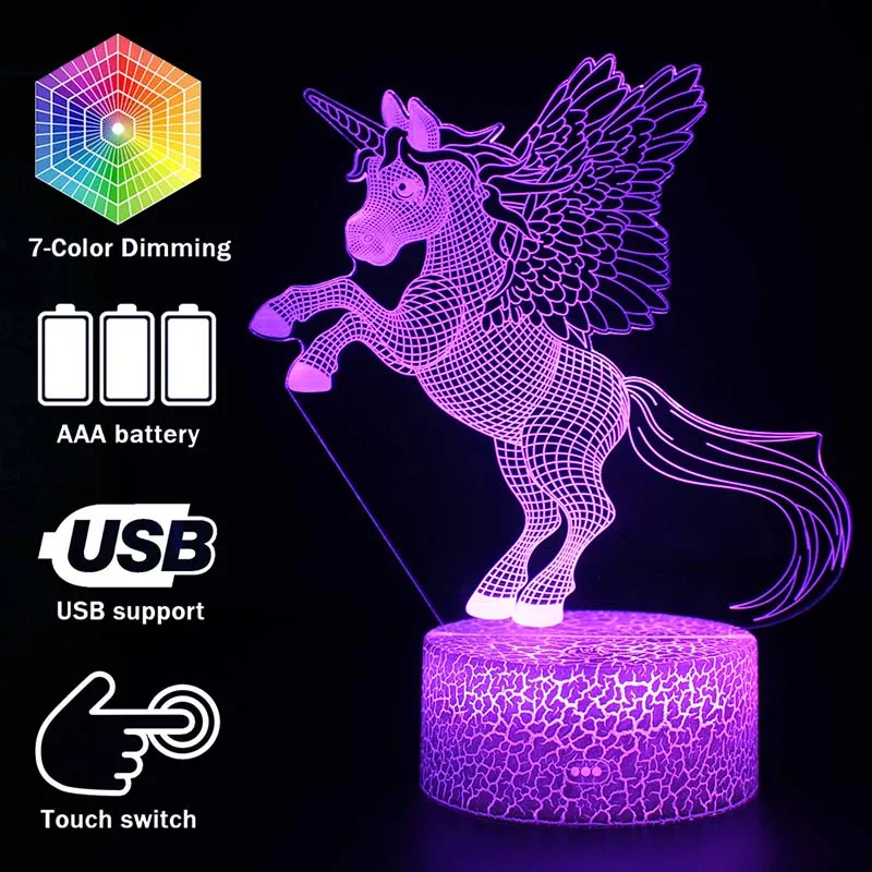 Unicorn Action Figures 7 colors changeable Decor Night Light Kids room Light up Unicorn model toys For Christmas Gifts
Unicorn Action Figures 7 colors changeable Decor Night Light Kids room Light up Unicorn model toys For Christmas Gifts