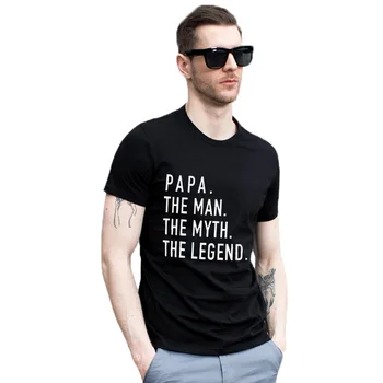 New Fashion Men's Printed T-shirt Male Funny Cotton Top Tee PAPA THE MAN THE MYTH THE LEGEND Father's Day Gift Casual Fashion 
New Fashion Men's Printed T-shirt Male Funny Cotton Top Tee PAPA THE MAN THE MYTH THE LEGEND Father's Day Gift Casual Fashion