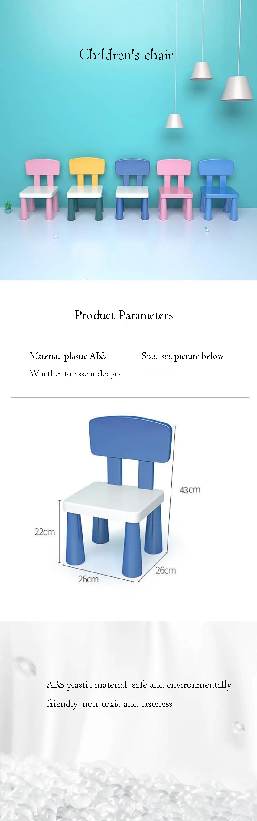 Cute DIY Assembly Children Stools Multi-purpose Kindergarten Backrest Chair, Anti-slip Dinner Seat Stool, Kids Drawing Footstool Cute DIY Assembly Children Stools Multi-purpose Kindergarten Backrest Chair, Anti-slip Dinner Seat Stool, Kids Drawing Footstool
