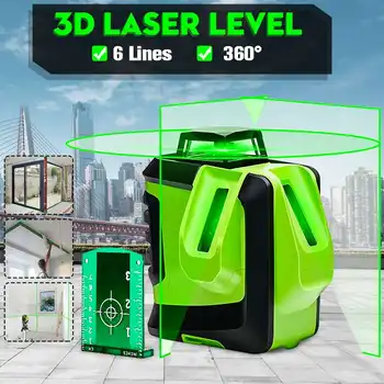 6 Lines 3D Self-Leveling Green Laser Level Horizontal And Vertical Cross Lines Super Powerful Green Laser Beam Line Laser Level
6 Lines 3D Self-Leveling Green Laser Level Horizontal And Vertical Cross Lines Super Powerful Green Laser Beam Line Laser Level