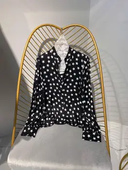 2020 summer new fashion women shirts full sleeve star print sexy female silk blouse 0420
2020 summer new fashion women shirts full sleeve star print sexy female silk blouse 0420