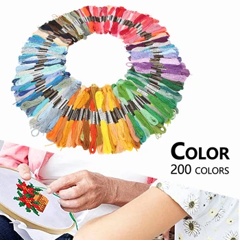 HOT 200pcs Multicolor Cross Stitch Threads Cotton Sewing Skeins Embroidery Thread Floss Skein Kit DIY Sewing Tool
HOT 200pcs Multicolor Cross Stitch Threads Cotton Sewing Skeins Embroidery Thread Floss Skein Kit DIY Sewing Tool