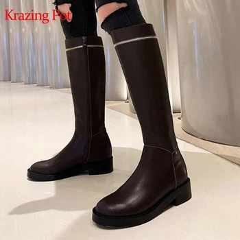 krazing pot 2020 real cow leather metal zipper fasteners knee-high boots round toe med heels all-match keep warm long boots l15
krazing pot 2020 real cow leather metal zipper fasteners knee-high boots round toe med heels all-match keep warm long boots l15