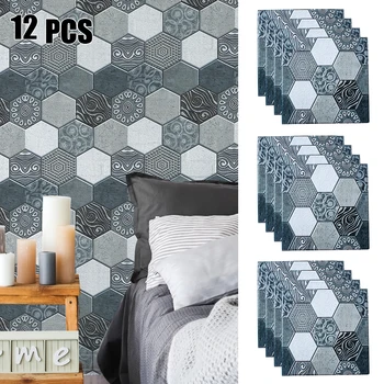 12pcs 3D Wall Tile Stickers Kitchen Bathroom Self-adhesive Decor Waterproof Simulation Brick Hexagon Artificial Stone
12pcs 3D Wall Tile Stickers Kitchen Bathroom Self-adhesive Decor Waterproof Simulation Brick Hexagon Artificial Stone