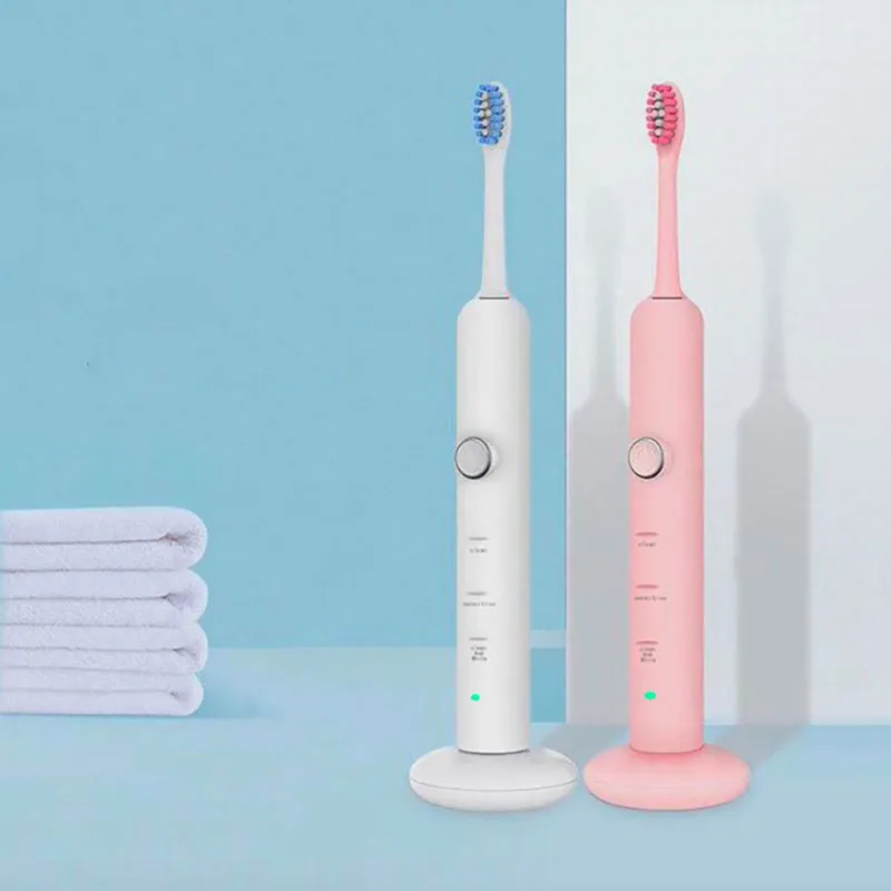 New Electric Toothbrush Rechargeable Waterproof High-frequency Ultrasonic vibradores Tooth brush Replacement Heads Set
New Electric Toothbrush Rechargeable Waterproof High-frequency Ultrasonic vibradores Tooth brush Replacement Heads Set