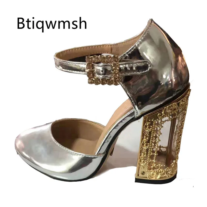 2019 Luxury Design Gladiator Sandals Women Round Toe Rhinestone Buckle Gold Leather Bird Cage High Heel Shoes Woman Wedding Shoe
2019 Luxury Design Gladiator Sandals Women Round Toe Rhinestone Buckle Gold Leather Bird Cage High Heel Shoes Woman Wedding Shoe