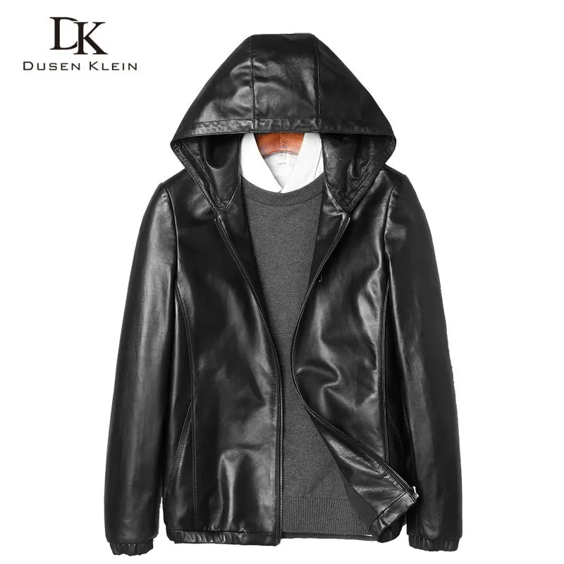 hooded leather jacket men Dusen Klein brand New arrivals hat coats Genuine leather sheeepskin male leather clothing 71J7828
hooded leather jacket men Dusen Klein brand New arrivals hat coats Genuine leather sheeepskin male leather clothing 71J7828