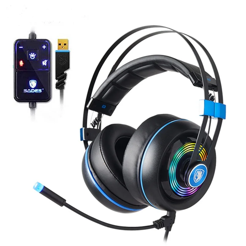 SADES Armor USB Gaming Headset Realtek Gaming Audio Lightweight RGB Lighting Noise-cancellation For PC
SADES Armor USB Gaming Headset Realtek Gaming Audio Lightweight RGB Lighting Noise-cancellation For PC