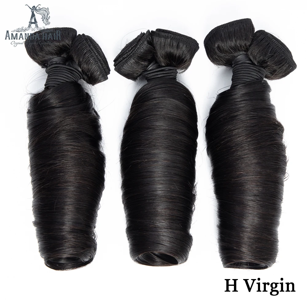 

Amanda Funmi Hair Weave Bundles Spring Curl Human Hair Double Drawn Unprocessed Brazilian Virgin Hair Extensions Full End