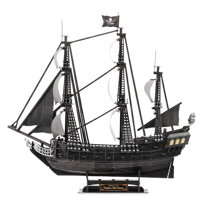 Cubicfun 3D Assembled Toys Queen Avenger Pirate Ship Model 3D Puzzle Model
