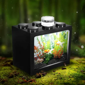 Colorful Clear Mini Aquarium With LED Lamp Light Betta Fish Tank Office Desktop Ornament Decor Multicolor Box Fighting Cylinder
Colorful Clear Mini Aquarium With LED Lamp Light Betta Fish Tank Office Desktop Ornament Decor Multicolor Box Fighting Cylinder