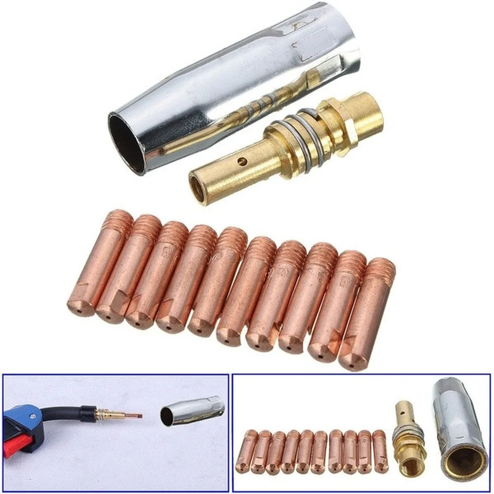 DURABLE 12Pcs MB 15AK MIG/MAG Welding Contact Tips 0.8x25mm M6 Gas Nozzle Tip Holder(random color: Silver or copper )
DURABLE 12Pcs MB 15AK MIG/MAG Welding Contact Tips 0.8x25mm M6 Gas Nozzle Tip Holder(random color: Silver or copper )