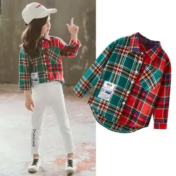 2020 Fashion Girls Blouse Autumn Multicolor Lattice Stitching Tops Shirts Teenage Kids Clothes for Girls 6 8 10 12 Years Blouses
2020 Fashion Girls Blouse Autumn Multicolor Lattice Stitching Tops Shirts Teenage Kids Clothes for Girls 6 8 10 12 Years Blouses