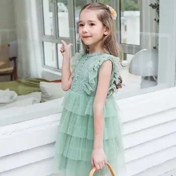 High Quality Girls Kids Children Delicated Lace Crew Neck Layers Cake Dress Princess Cupcake Dresses Pleated Lotus Leaf Clothes
High Quality Girls Kids Children Delicated Lace Crew Neck Layers Cake Dress Princess Cupcake Dresses Pleated Lotus Leaf Clothes